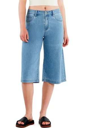 HINT OF BLU Mid Rise Relaxed Long Denim Shorts in at Nordstrom, Size 26