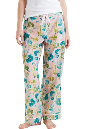 Papinelle Audrey Floral Print Cotton & Silk Pants in at Nordstrom, Size Small