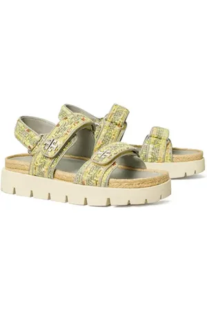 Tory Burch Kira Rope Platform Sport Sandal in Yellow Multi /Loutre Gray at Nordstrom, Size 7