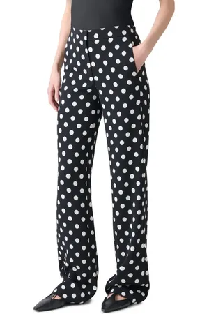 AKRIS Marla Polka Dot Straight Leg Pants in at Nordstrom, Size 8