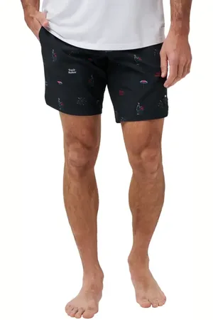 Travis Mathew Red White & Booyah Board Shorts in at Nordstrom, Size 34