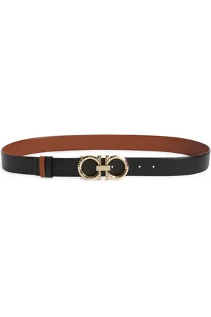 Salvatore Ferragamo Gancio Buckle Reversible Leather Belt in at Nordstrom, Size 100