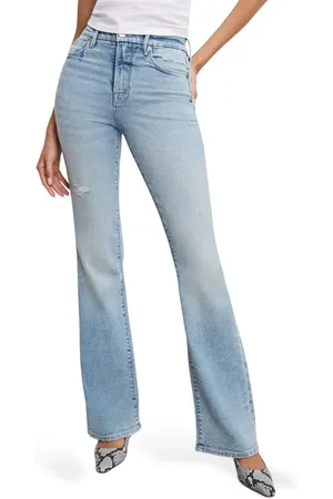 GOOD AMERICAN Good Classic High Waist Bootcut Jeans in at Nordstrom
