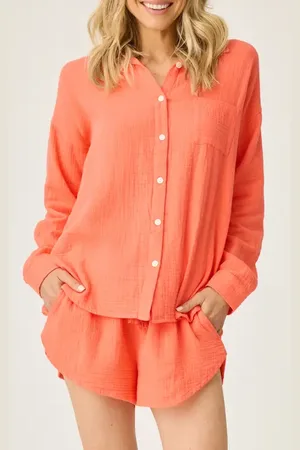 P.J.Salvage Copa Cabana Cotton Short Pajamas in at Nordstrom, Size Large