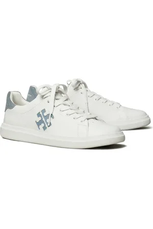 Tory Burch Howell Court Sneaker in Titanium White /Aria Blue at Nordstrom, Size 7.5