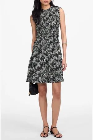 Madewell Floral Smocked Crewneck Minidress in at Nordstrom, Size 4
