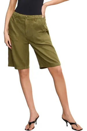 GOOD AMERICAN Lite Cotton Blend Bermuda Shorts in at Nordstrom