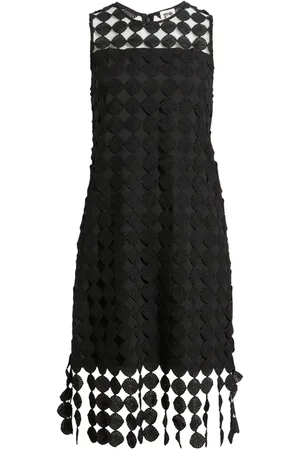 Anne Klein Fringe Embroidered Sleeveless Dress in at Nordstrom, Size 0
