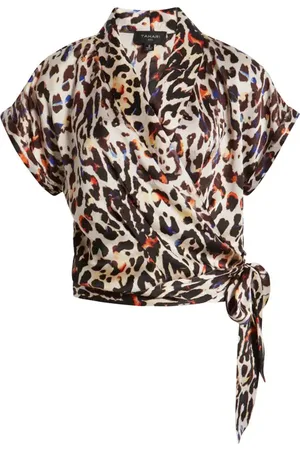 Tahari ASL Side Tie Wrap Top in at Nordstrom, Size Small P