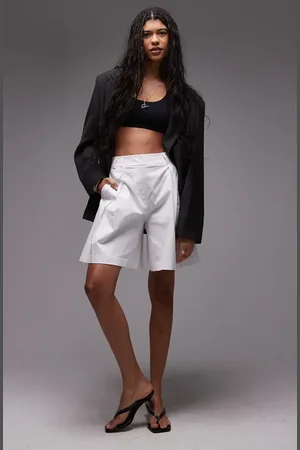 Topshop Pleated High Waist A-Line Twill Shorts in at Nordstrom, Size 0 Us