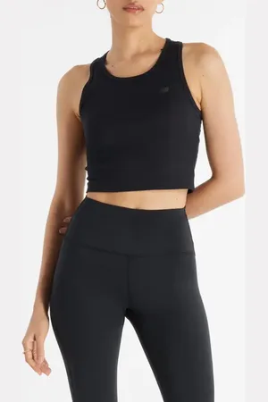 New Balance Performance Rib Crop Tank in at Nordstrom, Size Small