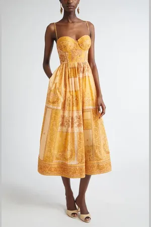 ZIMMERMANN Lucky Bandana Print Cotton Midi Dress in at Nordstrom, Size 4