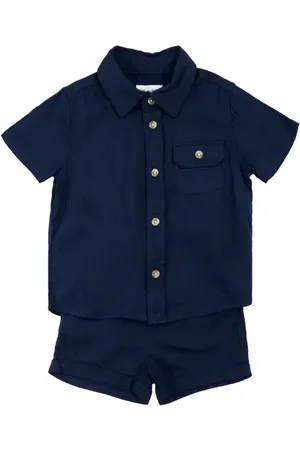 Miles The Label Button-Up Shirt & Shorts Set in at Nordstrom, Size 3M