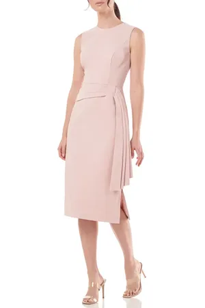 Kay Unger Raven Draped Sheath Midi Dress in at Nordstrom, Size 2