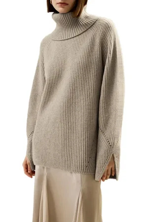 Lilysilk Oversized Merino Wool Sweater with Slit Sleeves in at Nordstrom, Size Small