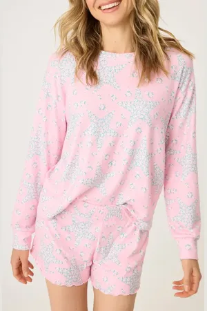 P.J.Salvage Written in the Stars Peachy Jersey Pajama Top in at Nordstrom, Size Small