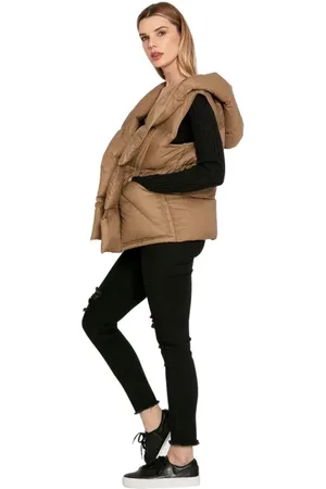 Belle & Bloom Over My Head Hooded Puffer Vest in at Nordstrom, Size Large