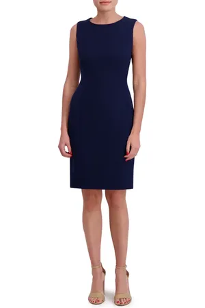 Kasper Sleeveless Stretch Sheath Dress in Navy at Nordstrom, Size 4