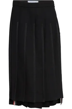 Thom Browne Classic Tipping Pleated Wool Skirt in at Nordstrom, Size 10 Us