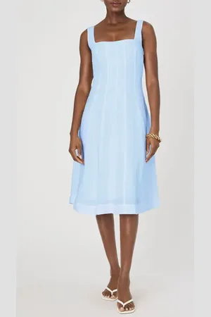 French Connection Birdie Linen Blend Midi Dress in at Nordstrom, Size 0