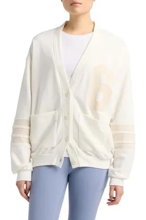 New Balance Coastal Fleece Oversize Cotton Blend Cardigan in at Nordstrom, Size X-Small