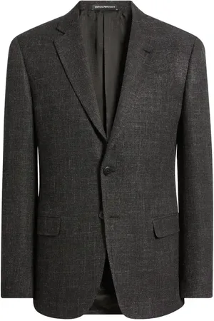 Emporio Armani Slub Wool Blend Sport Coat in at Nordstrom, Size 38 Us