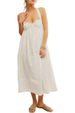 Free People Poppy Cotton Seersucker Midi Dress in at Nordstrom, Size Small