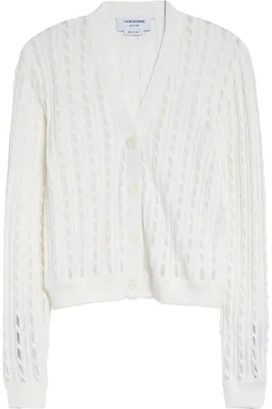 Thom Browne Semisheer Baby Cable Knit Cardigan in at Nordstrom, Size 2 Us