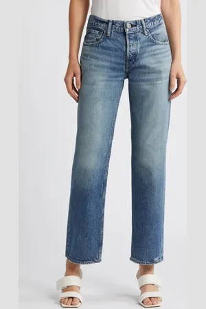 Moussy Trigg Low Rise Straight Leg Jeans in at Nordstrom, Size 32