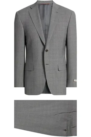 CANALI Siena Regular Fit Plaid Super 130