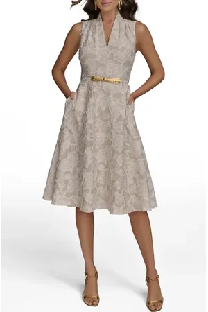 Donna Karan Floral Sleeveless Flare Dress in at Nordstrom, Size 4