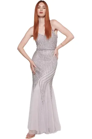 Beauut Occasion Embellished Sequin Beaded A Line Evening Midi Dress in at Nordstrom, Size 10