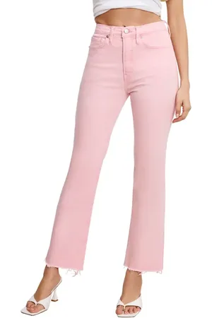 GOOD AMERICAN Good Standard Raw Hem Kick Flare Jeans in at Nordstrom, Size 14
