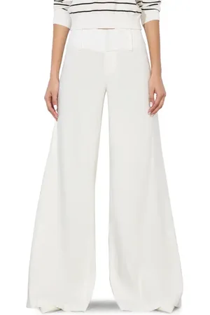 ALICE+OLIVIA Olivia Linen Blend Wide Leg Pants in at Nordstrom, Size 12