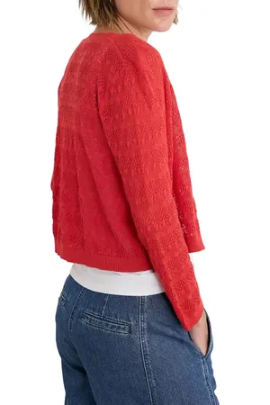 Seasalt Cornwall Sweet Day Pointelle Organic Cotton Cardigan in at Nordstrom, Size 4 Us