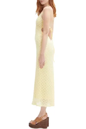 Bardot Rosala Halter Lace Maxi Dress in at Nordstrom, Size 8