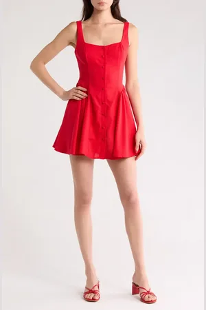 ALL IN FAVOR Fit & Flare Minidress in at Nordstrom, Size Medium