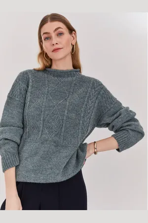 CELTIC & CO. Gansey British Wool High Neck Sweater in at Nordstrom, Size Small