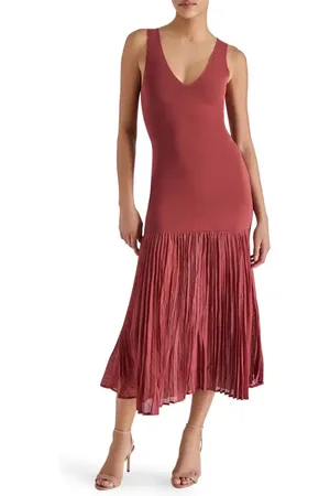 Steve Madden Sorella Sleeveless Drop Waist Midi Dress in at Nordstrom, Size X-Small