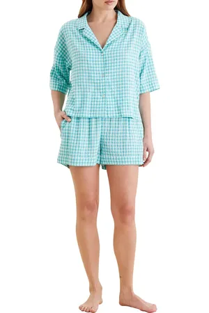 Papinelle Gingham Seersucker Pajamas in at Nordstrom, Size Small