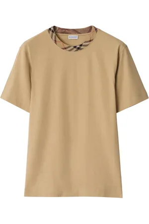Burberry Check Trim Cotton T-shirt in at Nordstrom, Size Large