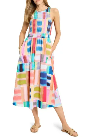 NIC+ZOE Anna Portofino Print Midi Sundress in at Nordstrom, Size Small