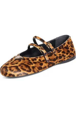 Prada Double Strap Genuine Calf Hair Mary Jane Flat in at Nordstrom, Size 10.5Us