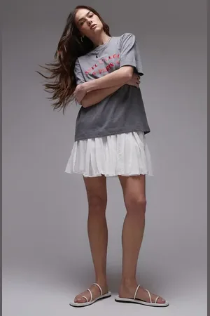 Topshop Flippy Cotton Miniskirt in at Nordstrom, Size 8 Us
