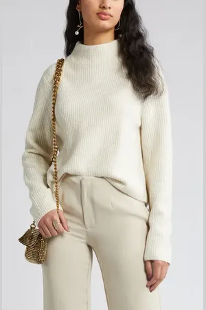 Open Edit Rib Funnel Neck Sweater in at Nordstrom, Size Small