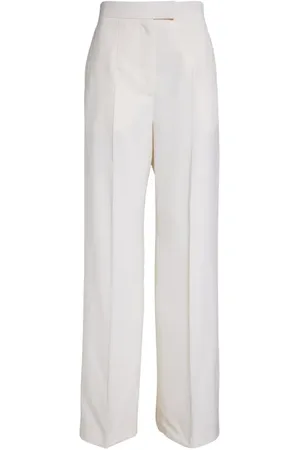 Alexander McQueen Wool Gabardine Wide Leg Pants in at Nordstrom, Size 2 Us