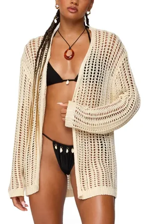 Edikted Darcee Oversize Open Stitch Cardigan in at Nordstrom, Size Small