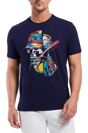 Robert Graham Skull Slugger Cotton Graphic T-Shirt in at Nordstrom, Size Large