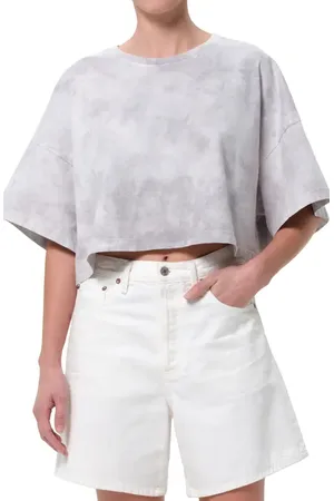 AGOLDE Arli Oversize Cotton Crop T-Shirt in at Nordstrom, Size X-Small