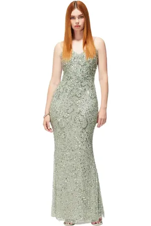 Beauut Occasion Embellished Sequin Beaded V Neck Evening Dress in at Nordstrom, Size 10